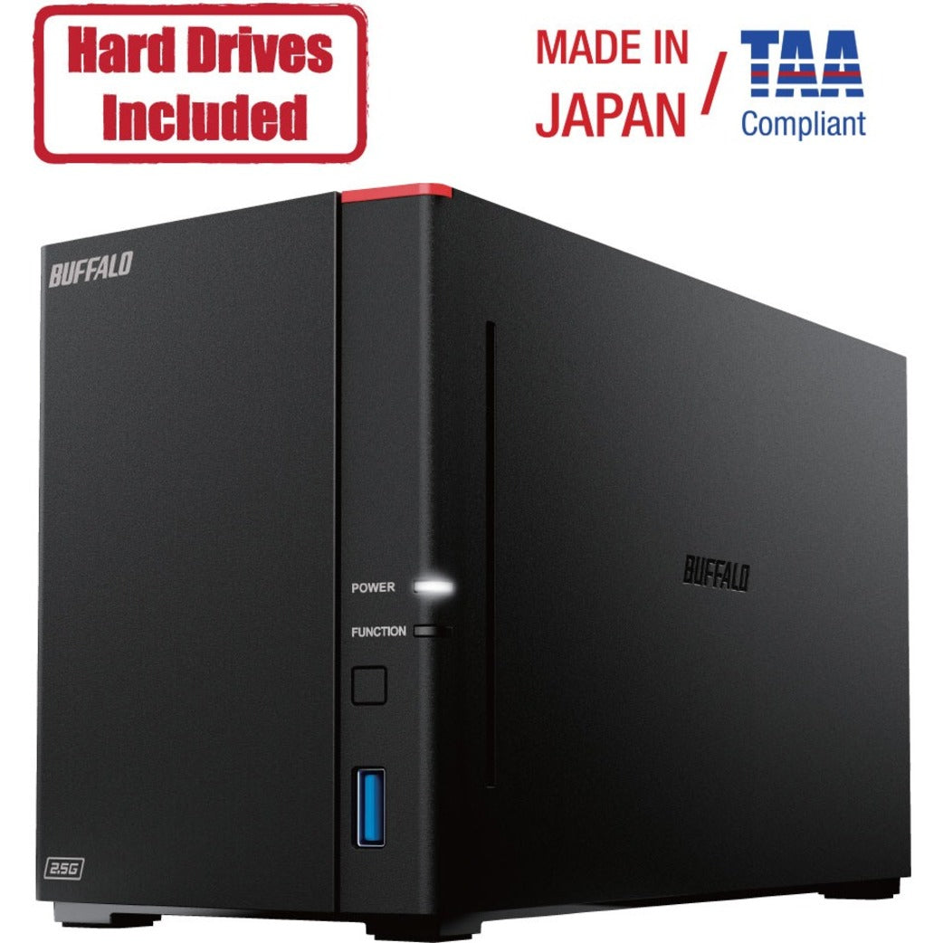 Buffalo LS720D0802B LinkStation SoHo 720DB 8TB Harde Schijven Inbegrepen (2 x 4TB 2 Bay) 3 Jaar Garantie