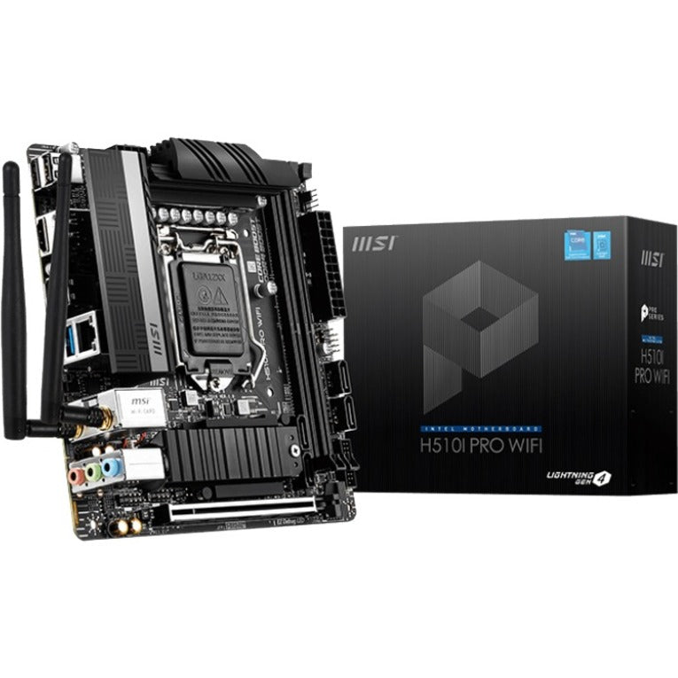 MSI H510I PRO WIFI ITX Motherboard H510IPWIFI, WiFi6, M.2, 7.1 Audio, HDMI, DisplayPort, USB 3.2, 2.5G Ethernet