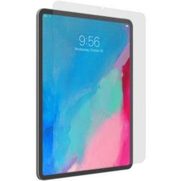 Transparent tempered glass screen protector displayed on an iPad Pro 11-inch showing clarity and edge-to-edge coverage-alternate-image1