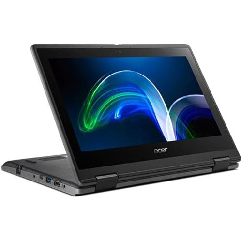 Acer NX.VQWAA.001 TravelMate Spin B3 TMB311R-32-C31R 2 in 1 Notebook, Windows 10 Pro, Intel Celeron N5100 Processor, 4GB RAM, 128GB Flash Memory, 11.6" HD Touchscreen, Shale Black