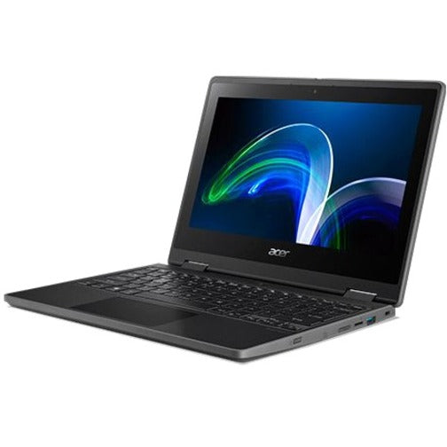 Acer NX.VQWAA.001 TravelMate Spin B3 TMB311R-32-C31R 2 in 1 Notebook, Windows 10 Pro, Intel Celeron N5100 Processor, 4GB RAM, 128GB Flash Memory, 11.6" HD Touchscreen, Shale Black