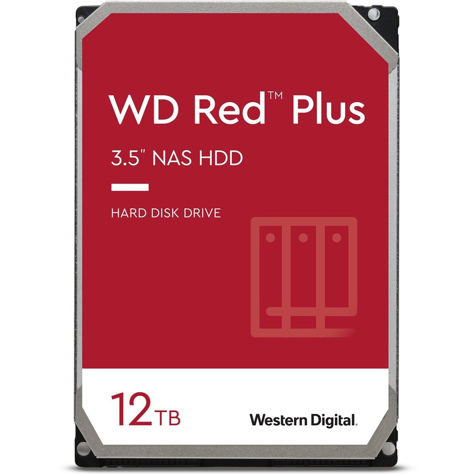 Western Digital WD120EFBX Red Plus 12TB NAS Hard Drive, 7200 RPM, 3 Year Warranty