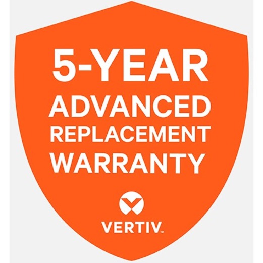 VERTIV 5WPC-VRCSS Integrated Warranty Extension for VRC Split Unit, 5th Year Coverage, 24x7 Tech Support Hotline, 8-Hour Response Time