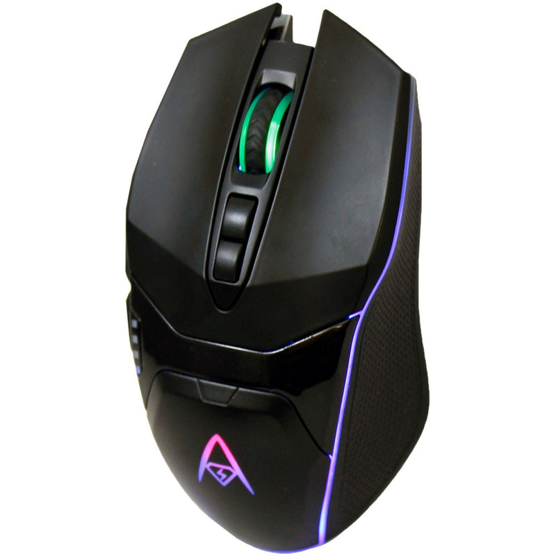 Profile view of Adesso iMouse X5 showing ergonomic design and RGB lighting