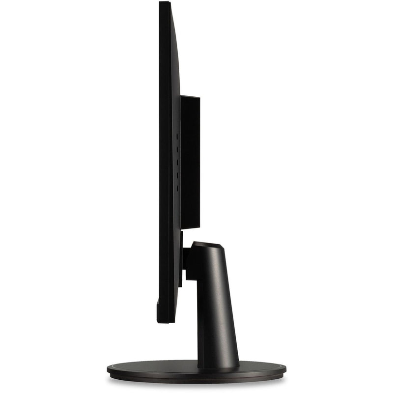 Side profile view of ViewSonic VA2447-MH monitor highlighting thin design and stand mechanism