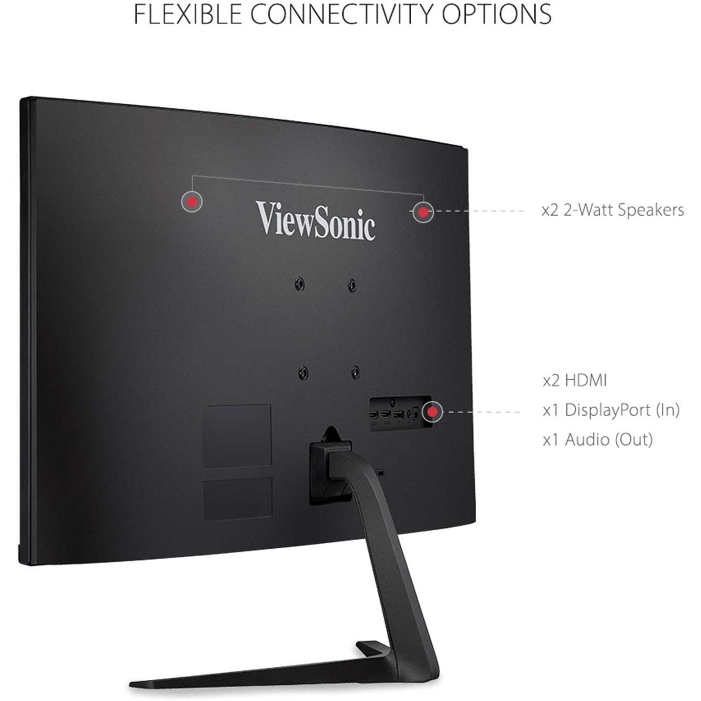 ViewSonic شاشة الألعاب VX2718-2KPC-MHD QHD، 27 "165 هرتز، 2560x1440، 1 مللي ثانية، 2 x HDMI