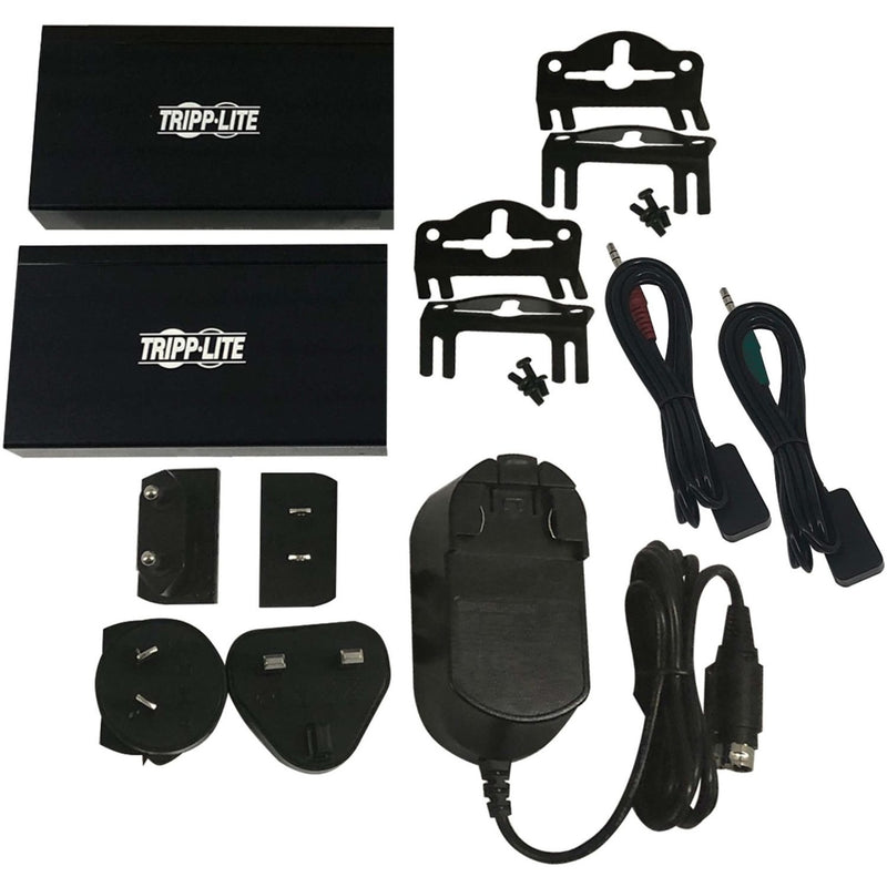 Complete accessory kit for Tripp Lite B127A-111-BHTH including mounting hardware, power adapters, and cables