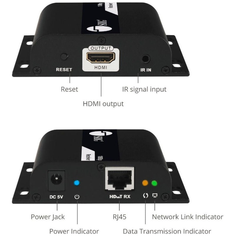 Detailed view of SIIG HDMI Splitter receiver unit ports and connections