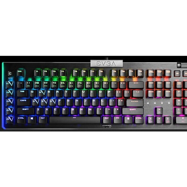 EVGA 812-W1-20US-KR Z20 Gaming Keyboard, RGB Lighting, Adjustable Backlighting, Fingerprint Sensor, Palm Rest