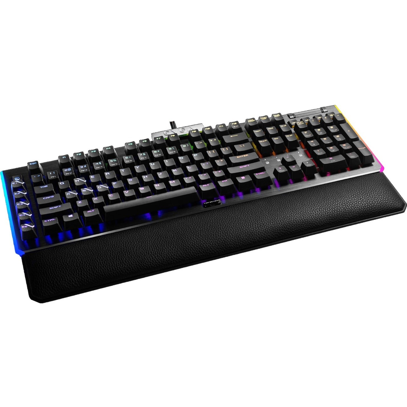 EVGA 812-W1-20US-KR Z20 Gaming Keyboard, RGB Lighting, Adjustable Backlighting, Fingerprint Sensor, Palm Rest