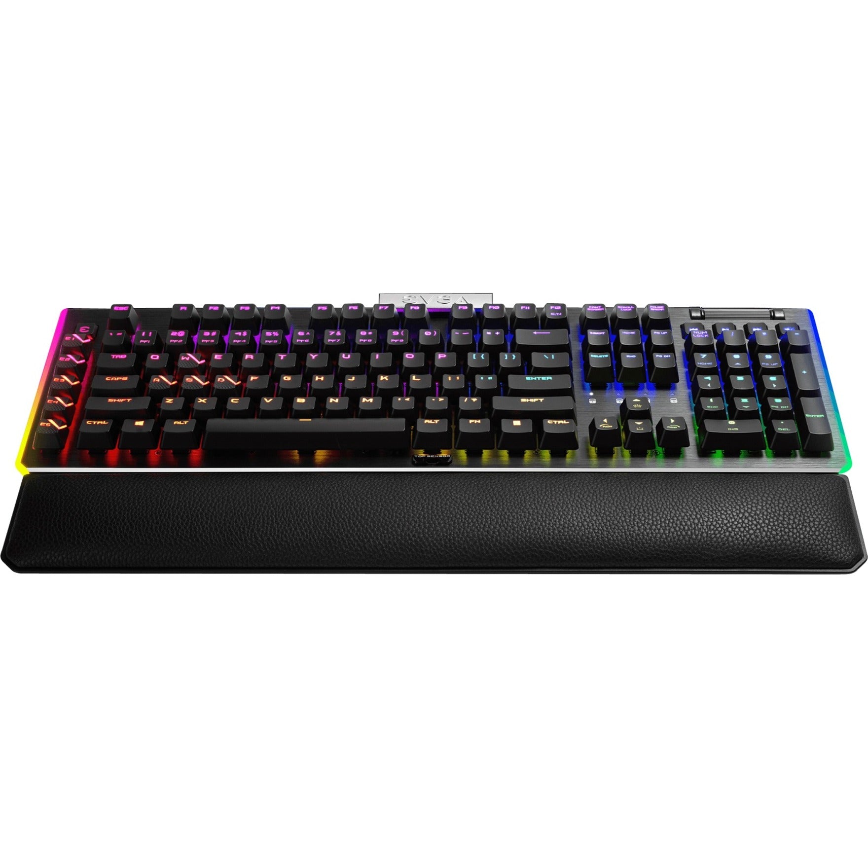 EVGA 812-W1-20US-KR Z20 Gaming Keyboard, RGB Lighting, Adjustable Backlighting, Fingerprint Sensor, Palm Rest