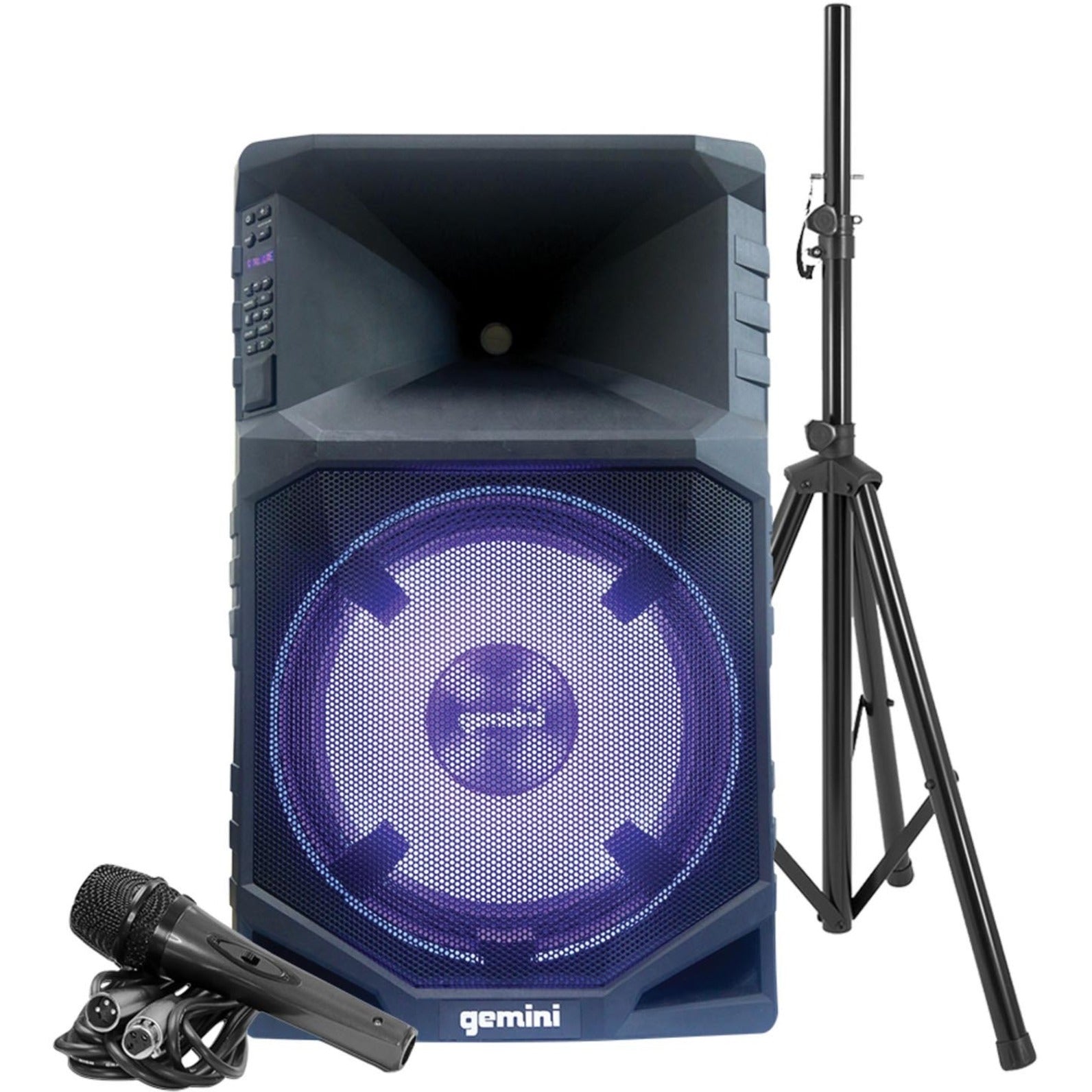 gemini GSW-T1500PK Public Address System, Weather Proof, IPX4, Built-in Rechargeable Battery, Radio, Media Player, Bluetooth, Portable [Discontinued]