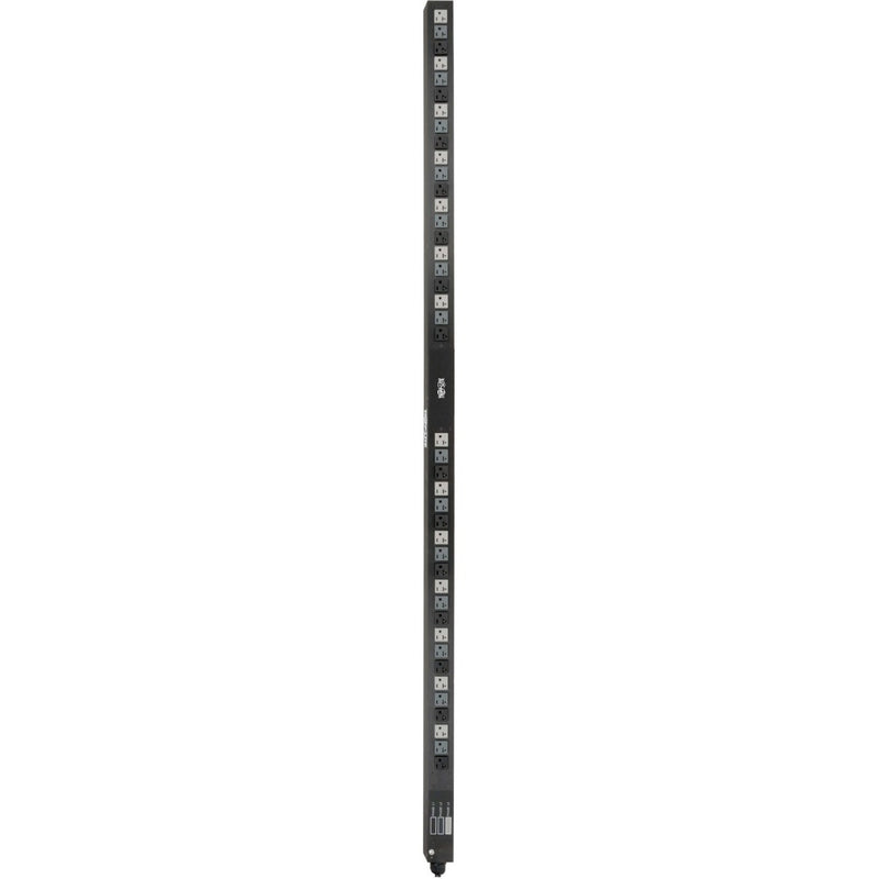 Vertical PDU showing 42 evenly spaced power outlets in 0U form factor