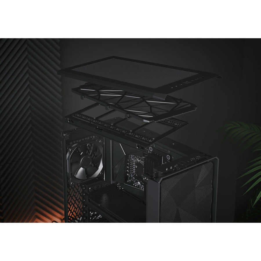 Fractal Design FD-C-MES2C-02 Meshify 2 Compact Black TG Dark Tint Computer Case, Mid-tower, Steel, Tempered Glass, Mesh