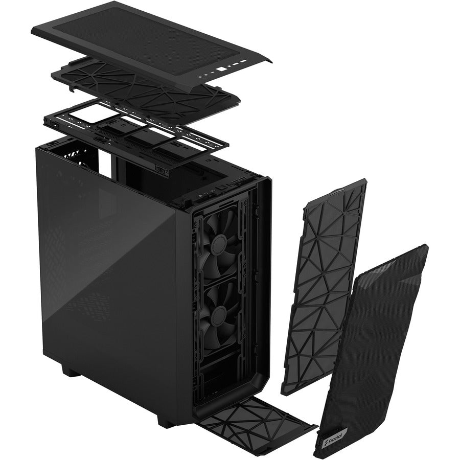 Fractal Design FD-C-MES2C-02 Meshify 2 Compact Black TG Dark Tint Computer Case, Mid-tower, Steel, Tempered Glass, Mesh