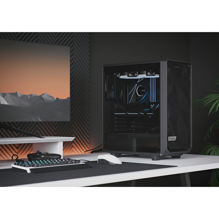 Fractal Design FD-C-MES2C-02 Meshify 2 Compact Black TG Dark Tint Computer Case, Mid-tower, Steel, Tempered Glass, Mesh