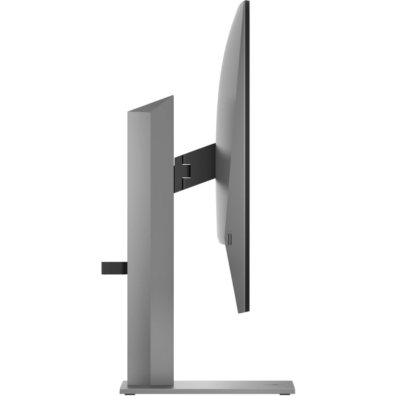 Side view of HP Z27k G3 monitor showing height-adjustable stand and slim profile design