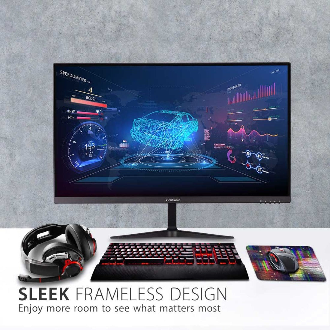 ViewSonic VX2718-P-MHD 27 Gaming Monitor, 165Hz, 1920x1080, Adaptive Sync