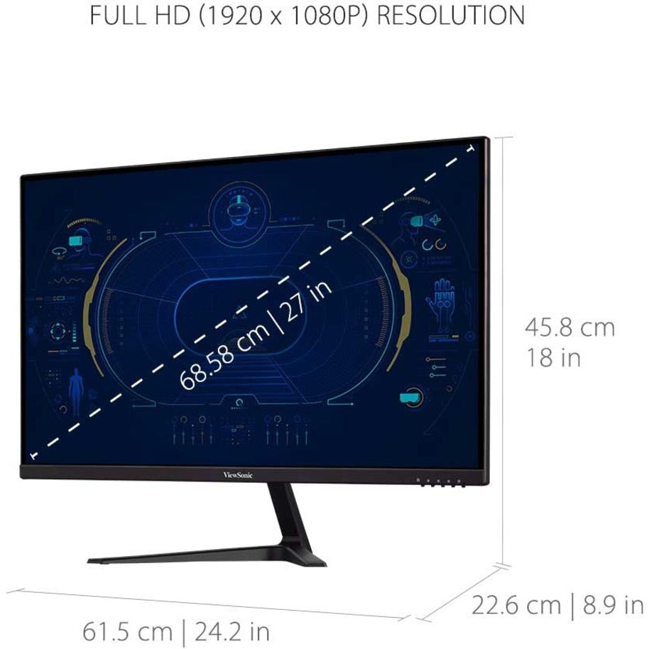 ViewSonic 威视 VX2718-P-MHD 27 游戏显示器，165Hz，1920x1080，自适应同步