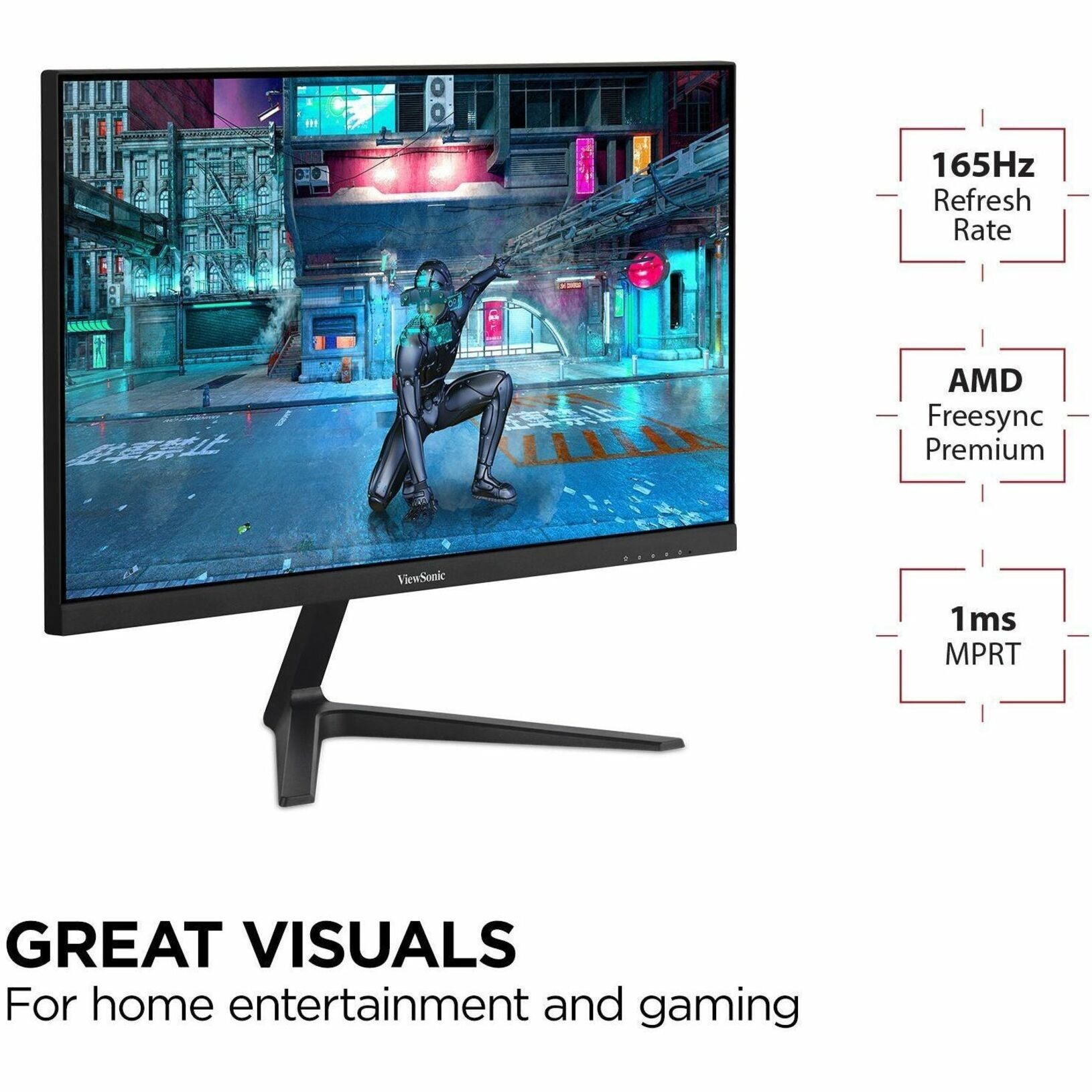 ViewSonic VX2718-P-MHD 27 Gaming Monitor, 165Hz, 1920x1080, Adaptive Sync