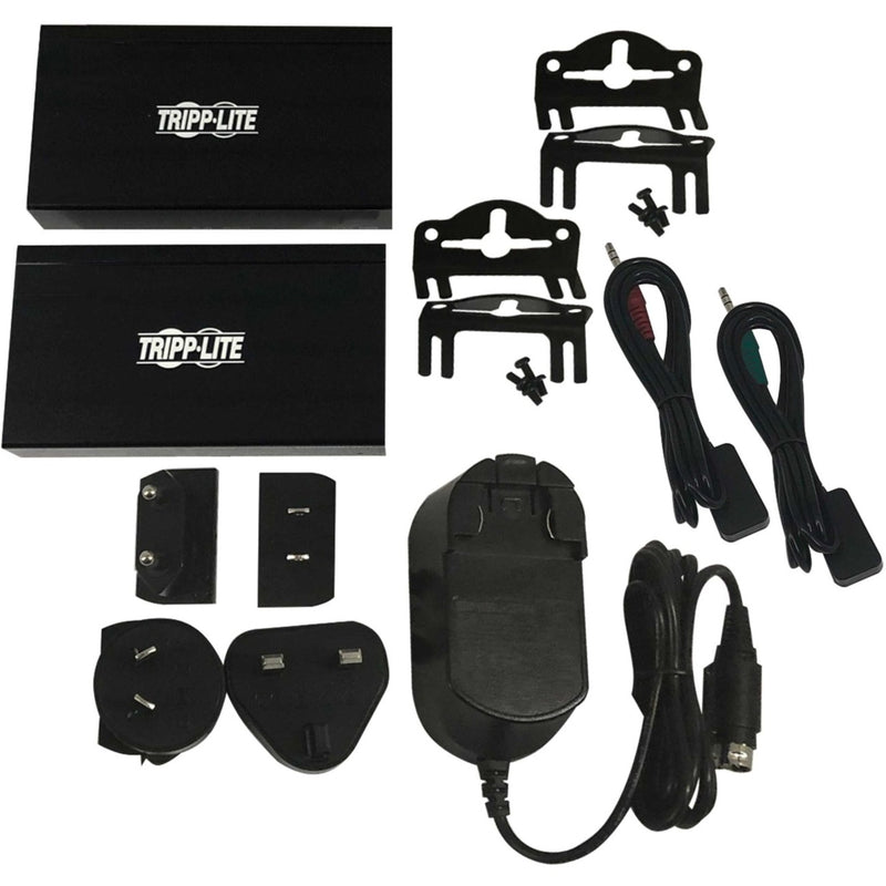 Complete accessory kit for Tripp Lite B127A-1A1-BHBH including power adapters, mounting hardware, and cables