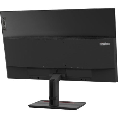 Detailed view of ThinkVision S24e-20's rear panel design