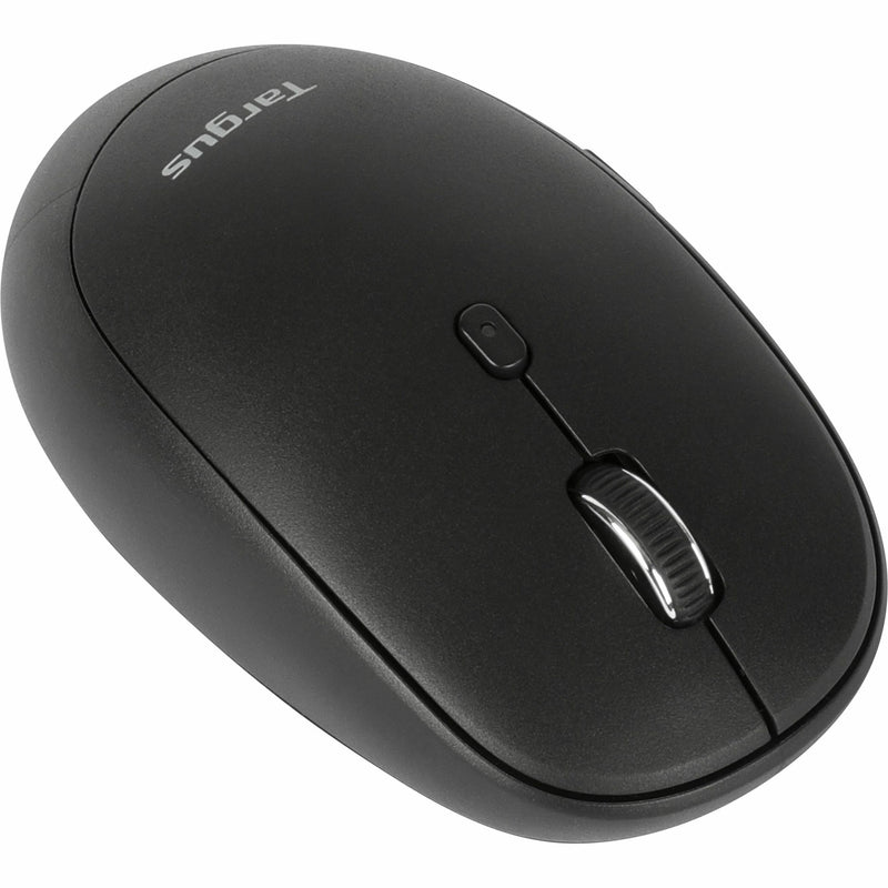 Top view of Targus wireless mouse showing logo placement