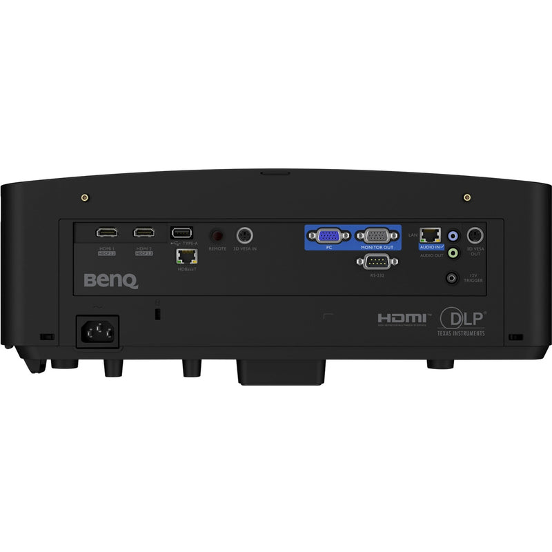 Detailed view of BenQ LU935ST rear input/output panel