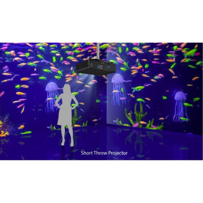 Demonstration of short throw projection capabilities in an immersive environment