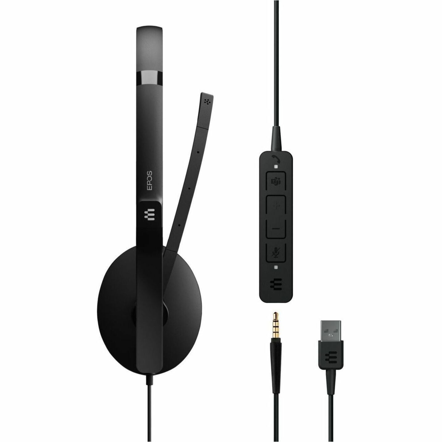 EPOS | SENNHEISER Adapt 165T USB II On-ear USB-C Headset with In-line Call Control Discontinued EPOS | Adapt 165T USB II sur l'oreille USB-C Casque avec contrôle d'appel en ligne Interrompu