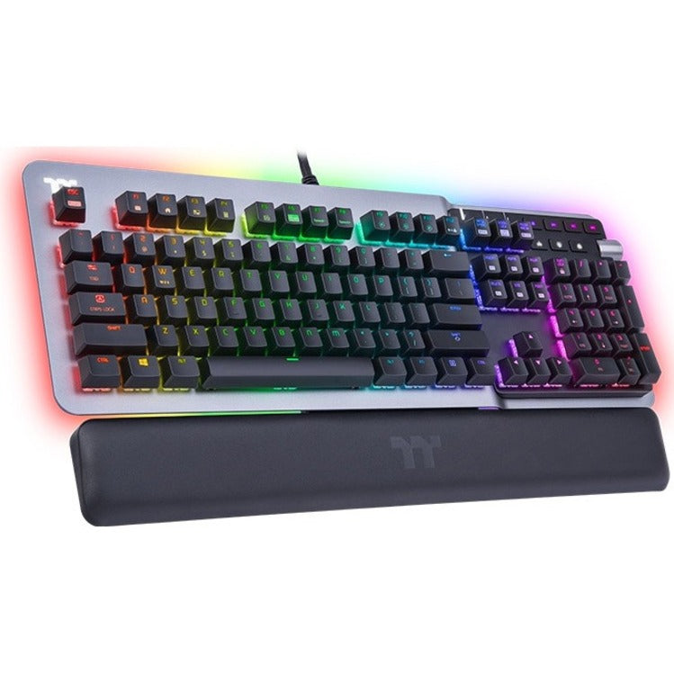 Thermaltake GKB-KB5-BLSRUS-01 ARGENT K5 RGB Gaming Keyboard, Mechanical, RGB LED Backlight, Volume Control, Multimedia