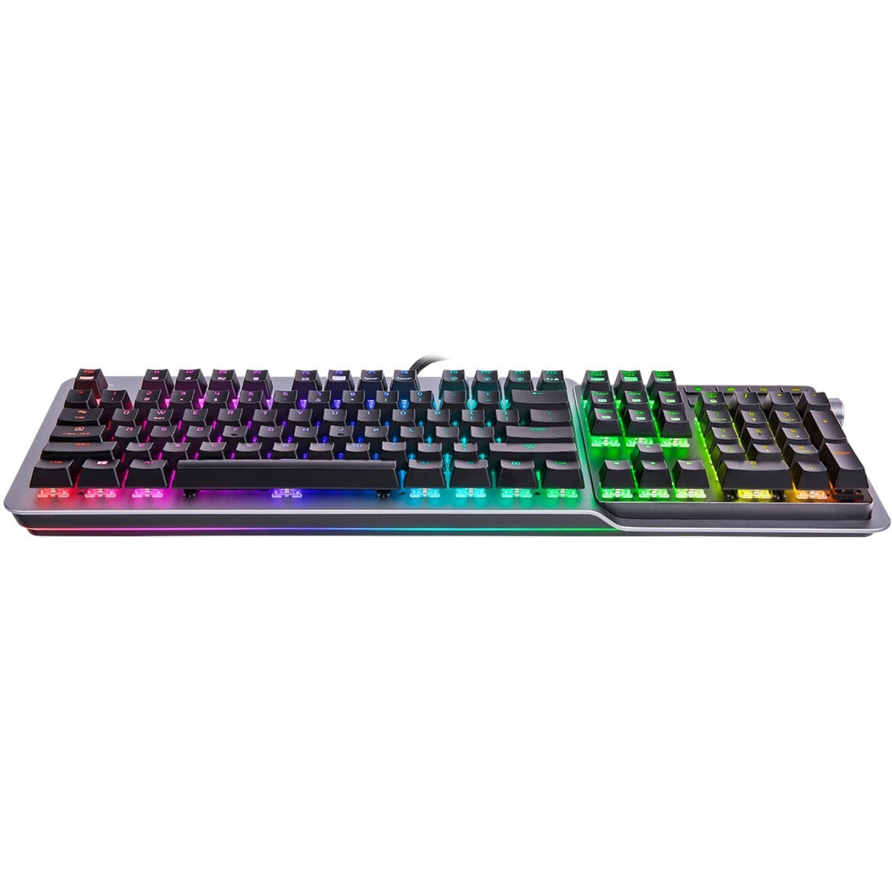 Thermaltake GKB-KB5-BLSRUS-01 ARGENT K5 RGB Gaming Keyboard, Mechanical, RGB LED Backlight, Volume Control, Multimedia