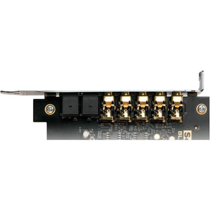 Close-up of Sound Blaster Z SE's gold-plated audio ports and optical connections-alternate-image8