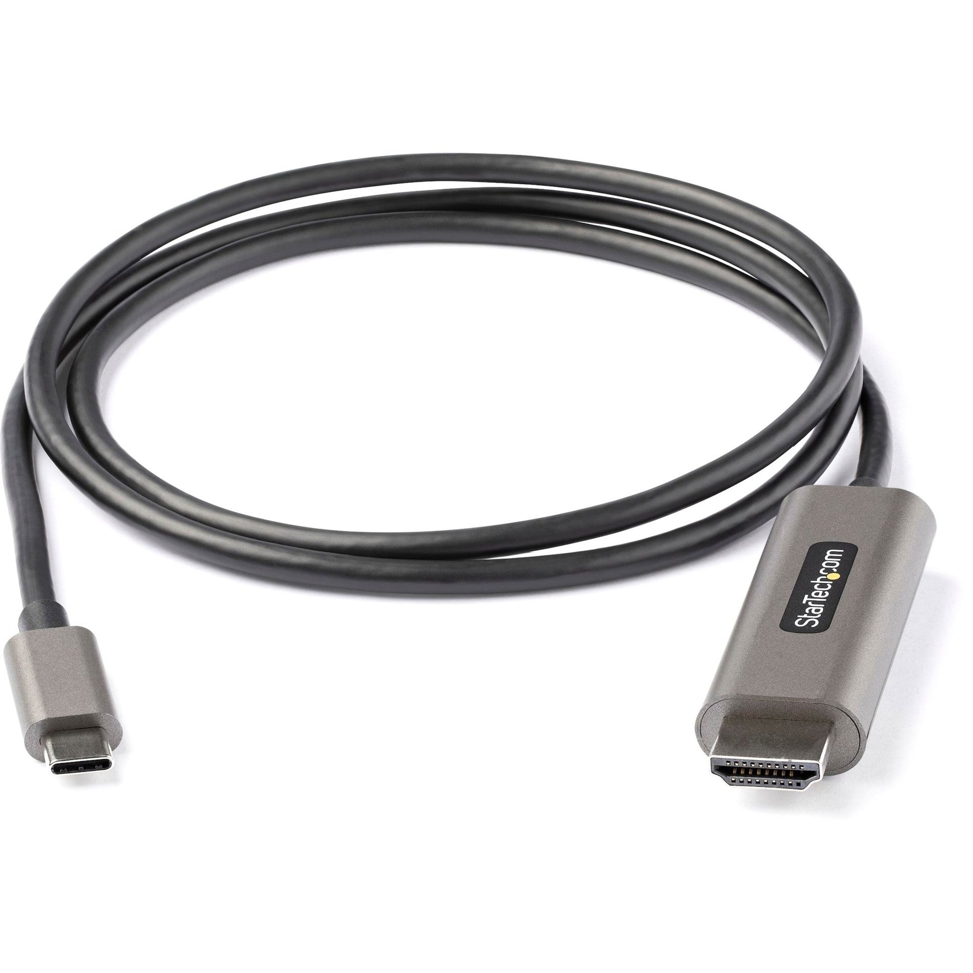 Full view of 3ft USB-C to HDMI cable showing flexible design and both connectors-alternate-image4