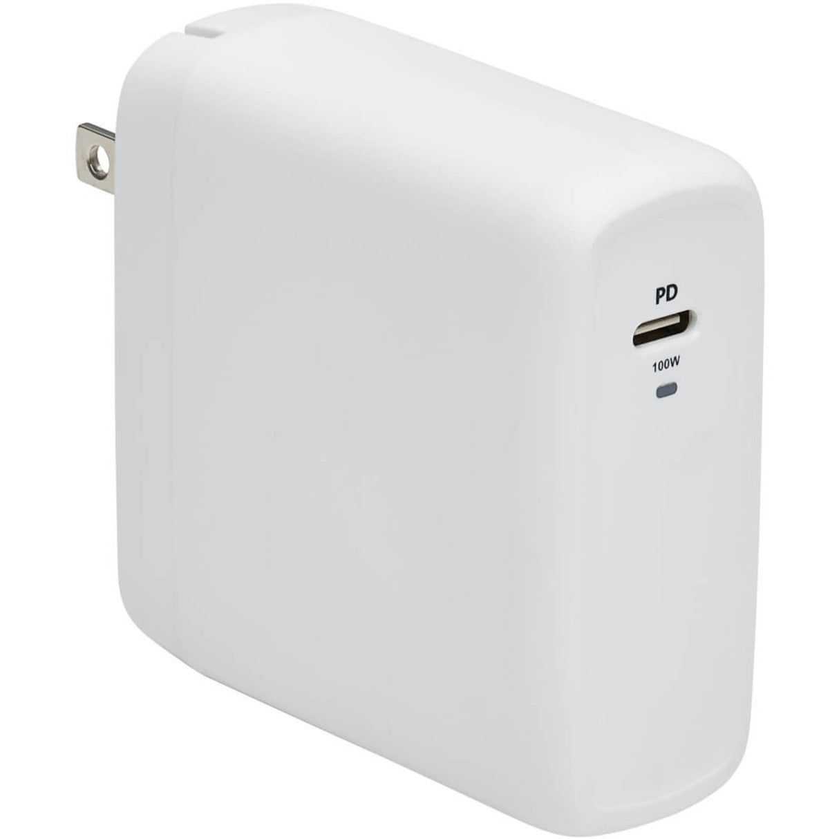 Tripp Lite U280-W01-100C1G Chargeur mural compact 1-port USB-C technologie GaN charge 100W PD3.0 blanc