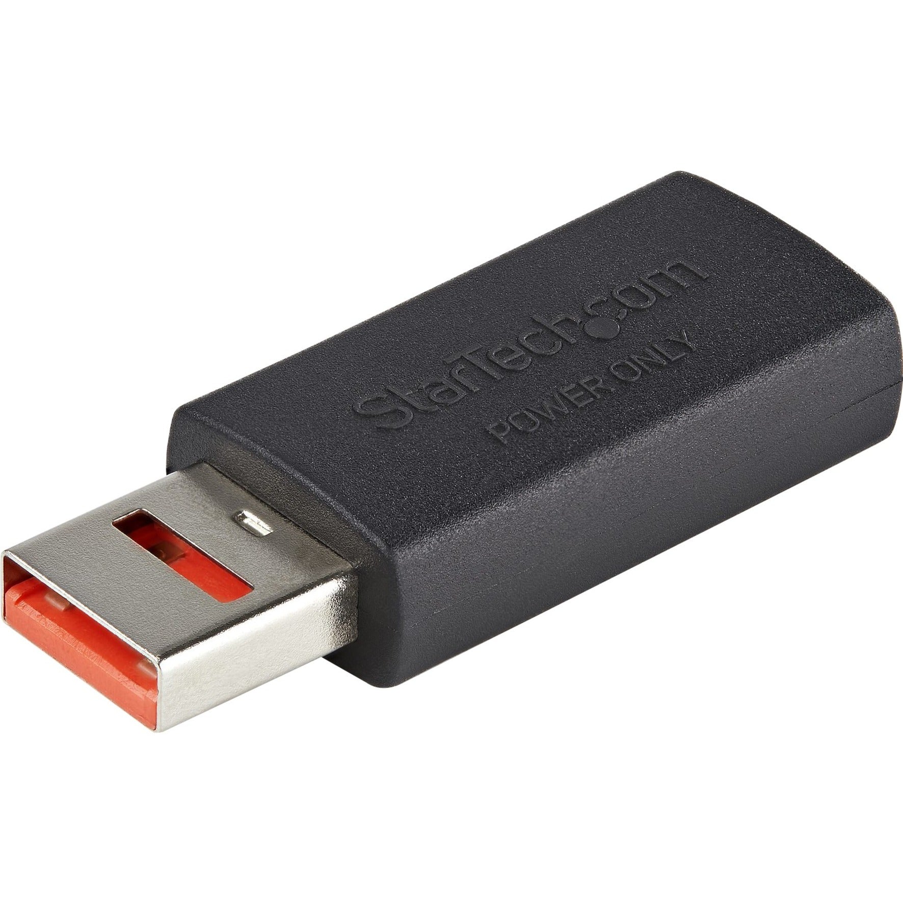 StarTech.com USBSCHAAMF USB Data Transfer Adapter, Male/Female USB-A Data Blocking Charge/Power-Only Charging Adapter for Phone/Tablet