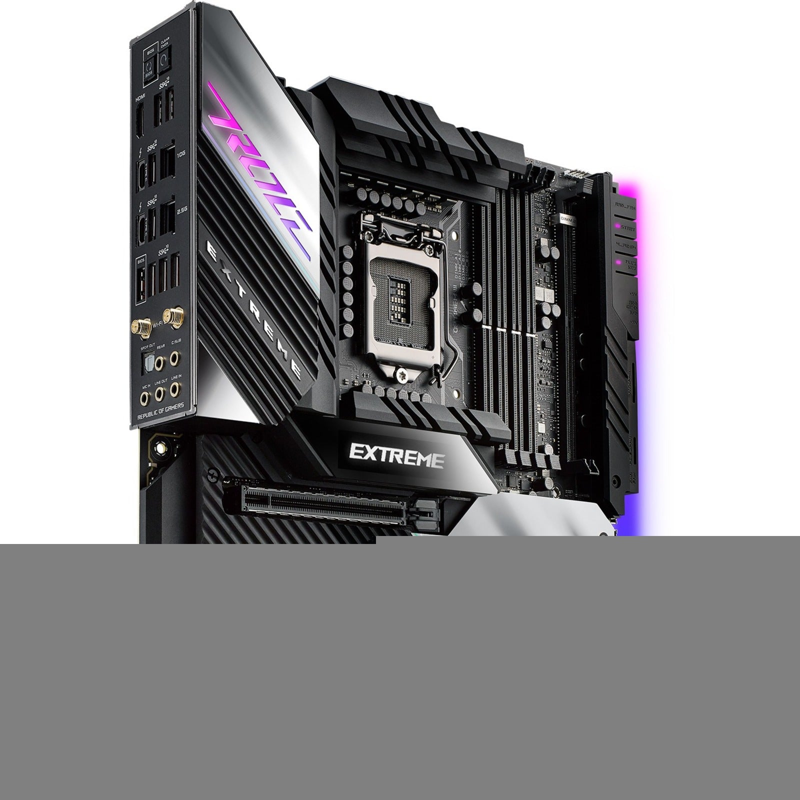 Asus ROG MAXIMUS XIII EXTREME Z590 LGA 1200 EATX Gaming Motherboard, PCIe 4.0, 18+2 Power Stages, 5x M.2, 10 Gb & Intel 2.5Gb LAN, Thunderbolt 4 Onboard, 1.77" Livedash OLED and AURA RGB Lighting