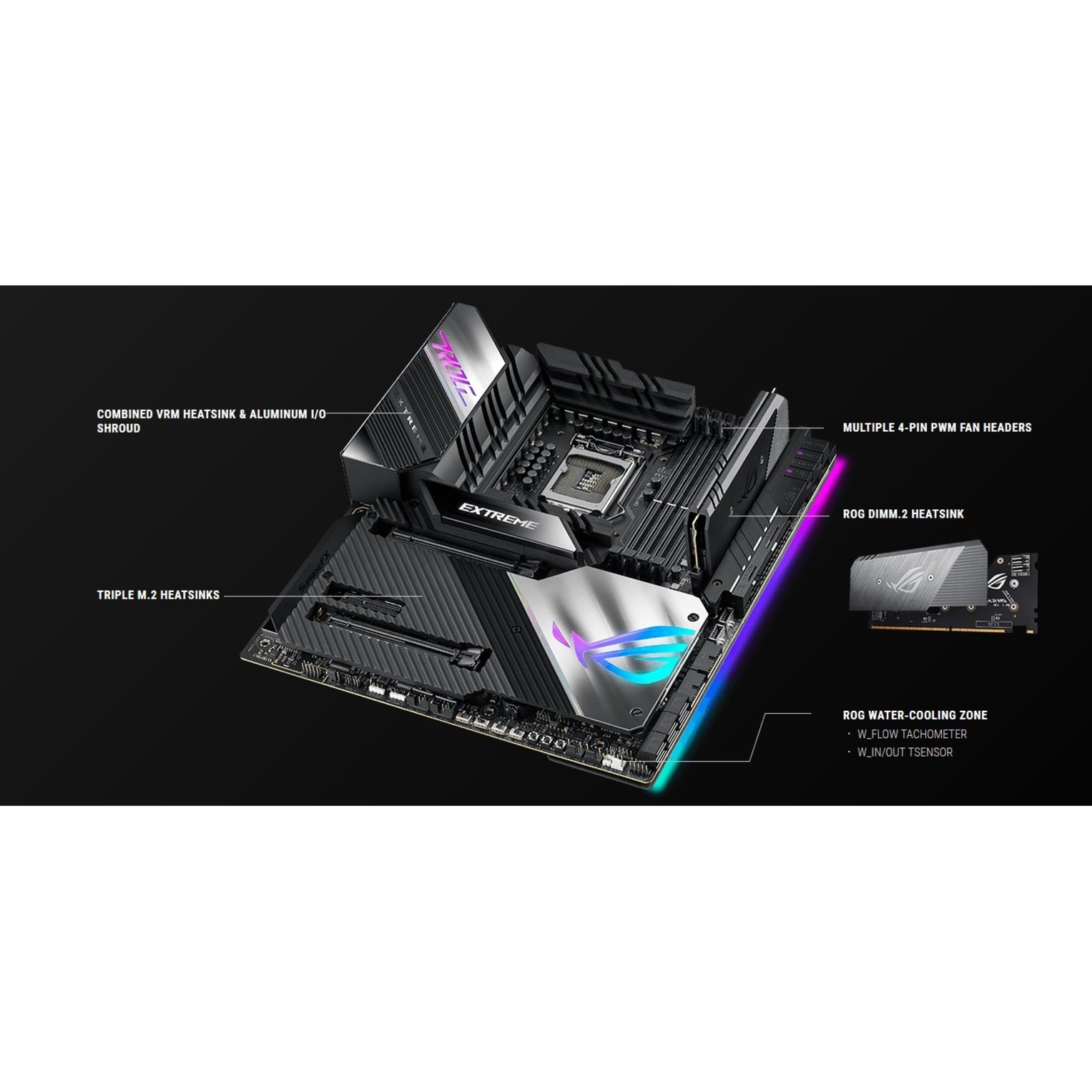 Asus ROG MAXIMUS XIII EXTREME Z590 LGA 1200 EATX Gaming Motherboard, PCIe 4.0, 18+2 Power Stages, 5x M.2, 10 Gb & Intel 2.5Gb LAN, Thunderbolt 4 Onboard, 1.77" Livedash OLED and AURA RGB Lighting