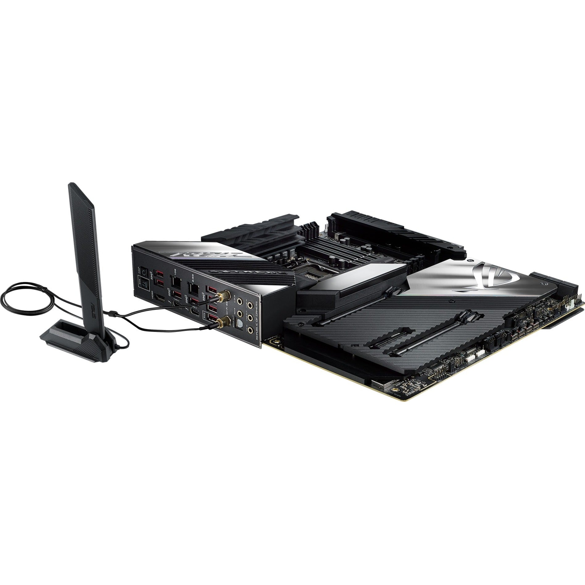 Asus ROG MAXIMUS XIII EXTREME Z590 LGA 1200 EATX Gaming Motherboard, PCIe 4.0, 18+2 Power Stages, 5x M.2, 10 Gb & Intel 2.5Gb LAN, Thunderbolt 4 Onboard, 1.77" Livedash OLED and AURA RGB Lighting