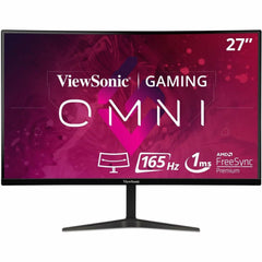 ViewSonic VX2718-PC-MHD 27" カーブ型 ゲーミングモニター、165Hz、1920x1080解像度、1ms応答時間 ViewSonic = ビューソニック