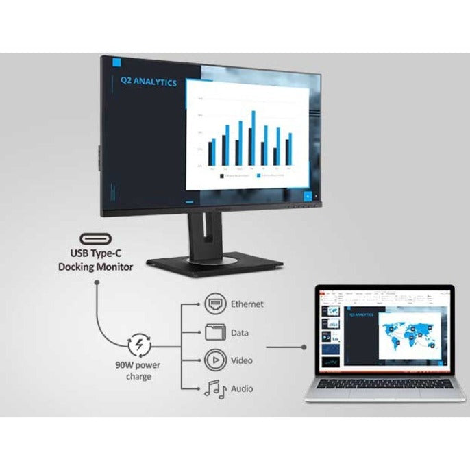 ViewSonic VG3456 Ultrawide Docking Monitor 34" 3440x1440 USB-C (90W)  ViewSonic VG3456 宽屏对接显示器，34英寸 3440x1440 USB-C（90W)