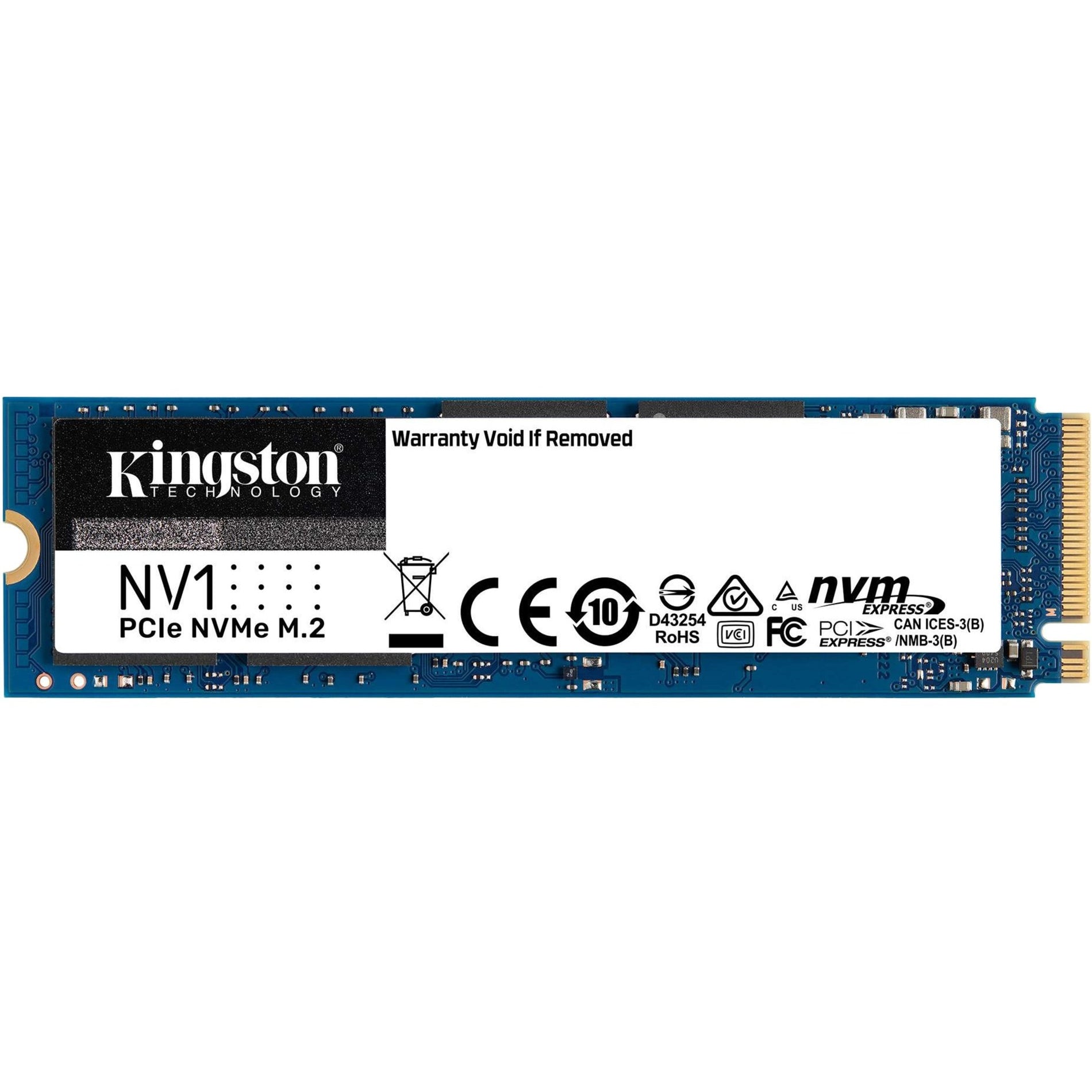 Kingston SNVS/2000G NV1 NVME PCIE SSD, 1.95 TB, 5 Year Warranty, 2100 MB/s Read, 1700 MB/s Write