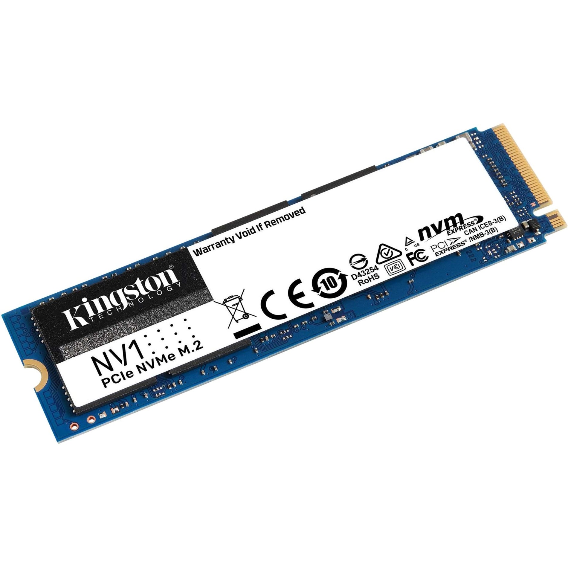 Kingston SNVS/2000G NV1 NVME PCIE SSD, 1.95 TB, 5 Year Warranty, 2100 MB/s Read, 1700 MB/s Write