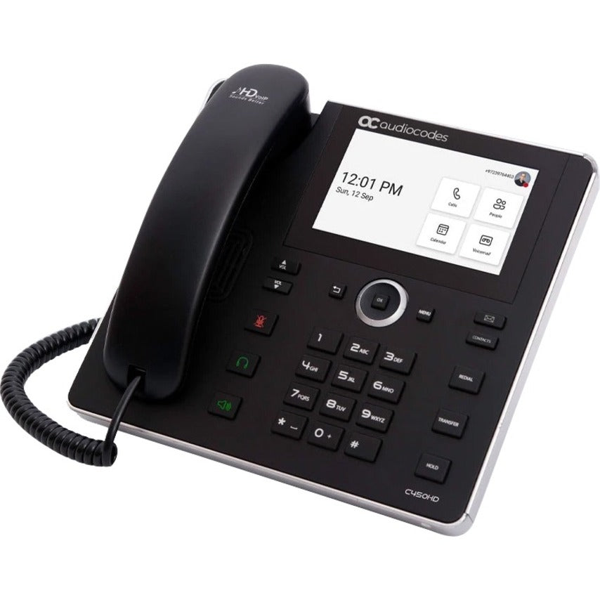 AudioCodes IPC450HDEPSG-DBW C450HD IP Phone, PoE GBE with Integrated Bluetooth and Wi-Fi