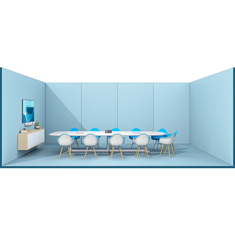 3D rendered meeting room with Rally Bar Mini installation