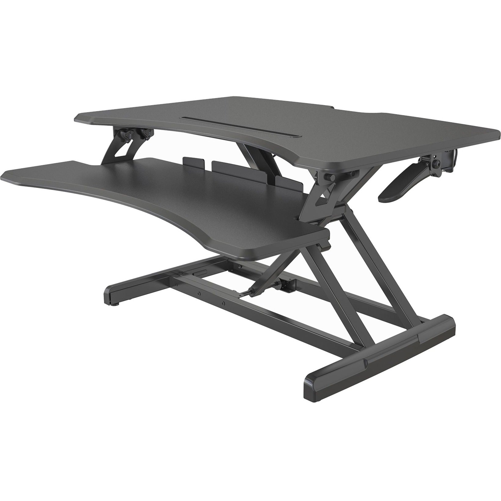 DoubleSight Displays DS-SSD33 Ergonomic Sit Stand Desk Mount, Sturdy, Locking Mechanism, Gas Spring, Height Adjustable