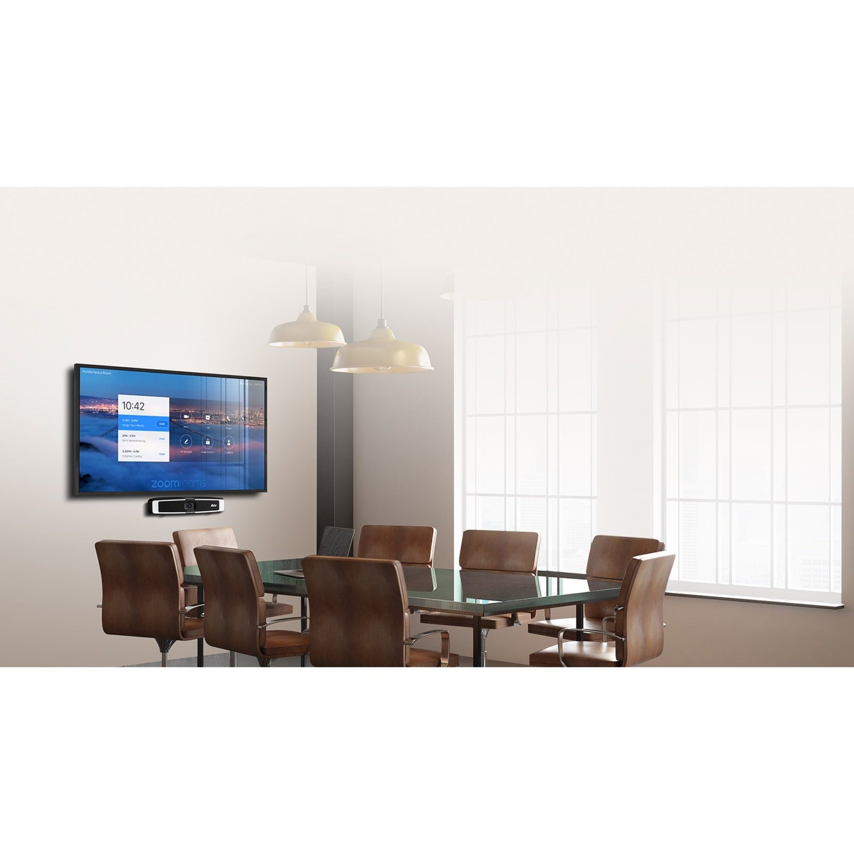 AVer COMMVB130 Simply Brighter and Better 4K Videobar with Built-in Lighting, Conference Videobar