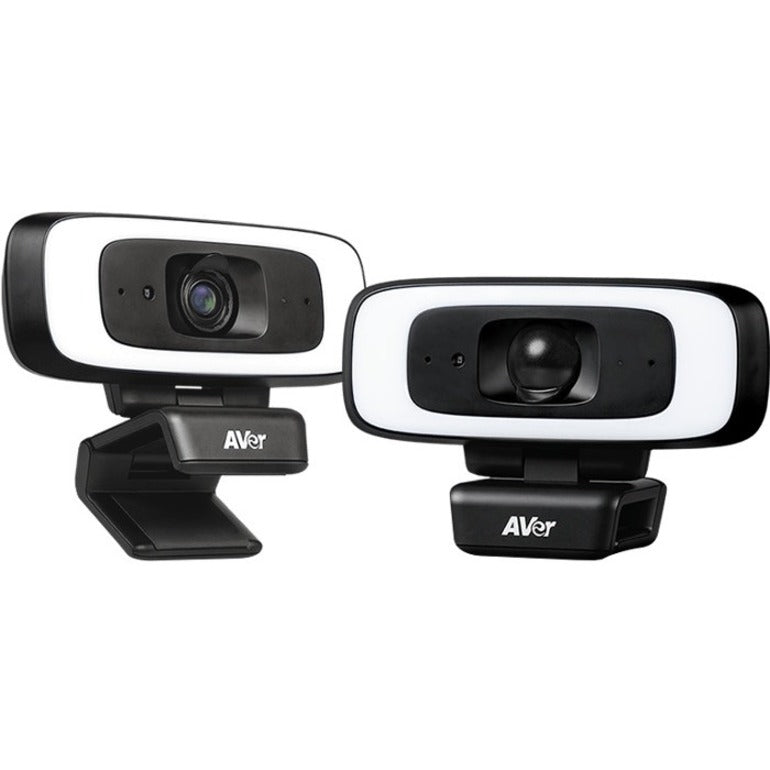 Two AVer CAM130 webcams shown side by side demonstrating mounting flexibility-alternate-image3