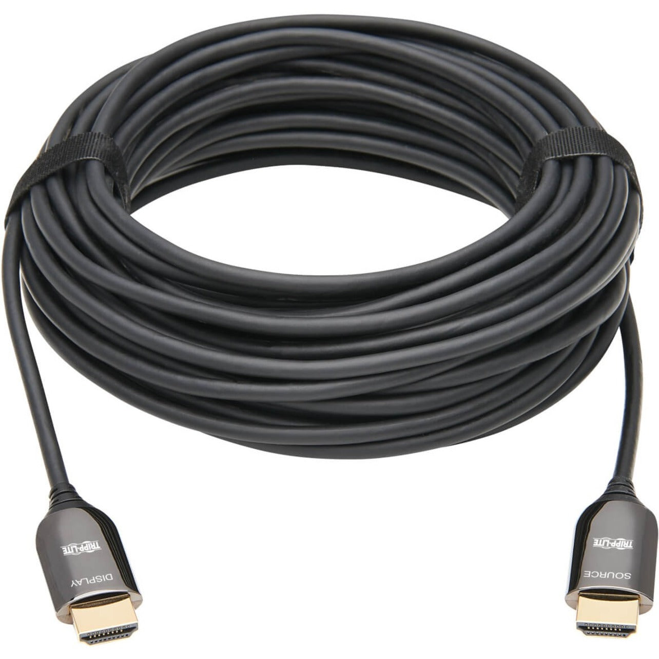 Tripp Lite P568F-15M-8K6 Kabel Serat Aktif Optik HDMI M/M Hitam 15 m (49 ft.) Kabel A/V