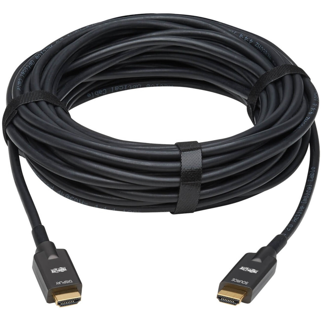 สายเคเบิลไฟเบอร์ออปติก Tripp Lite P568FA-20M 20 เมตร มีเกราะ 18 กิกะบิตต่อวินาที 3840 x 2160 HDMI 2.0